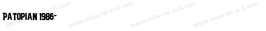 Patopian 1986字体转换